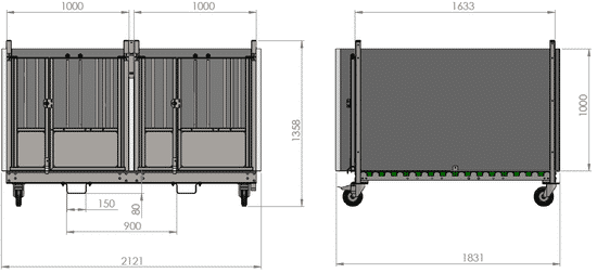 Topcalf Double Hutch